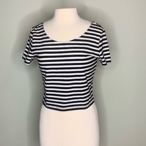 H&M short striped tee L